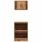 Garage Cabinets 2 pcs Old Wood Engineered Wood