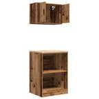 Garage Cabinets 2 pcs Old Wood Engineered Wood