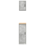 Garage Cabinets 2 pcs Concrete Grey Engineered Wood