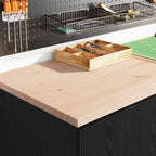 Garage Cabinets 2 pcs Black Engineered Wood