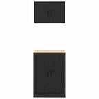 Garage Cabinets 2 pcs Black Engineered Wood