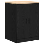 Garage Cabinets 2 pcs Black Engineered Wood