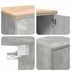 Garage Cabinets 2 pcs Concrete Grey Engineered Wood