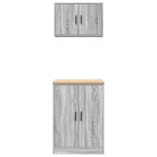 Garage Cabinets 2 pcs Grey Sonoma Engineered Wood
