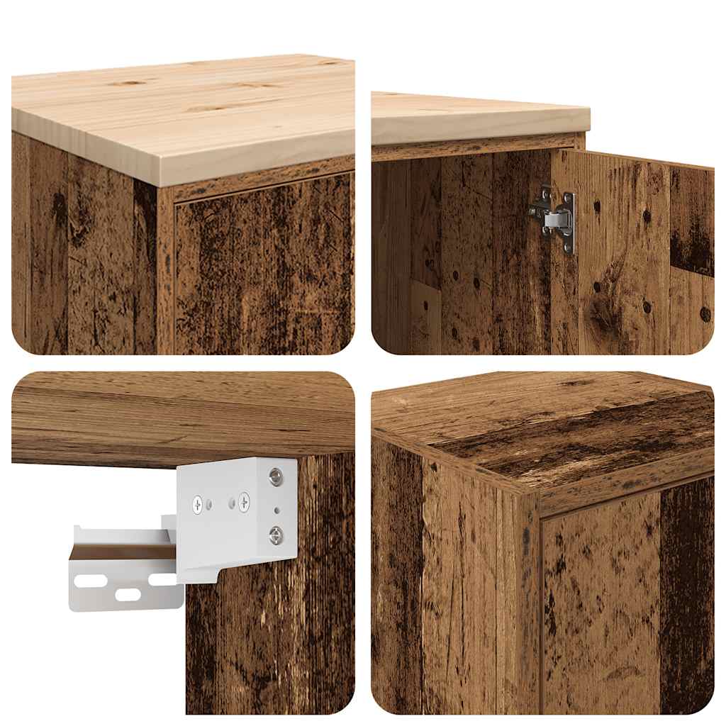 Garage Cabinets 2 pcs Old Wood Engineered Wood