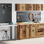 Garage Cabinets 2 pcs Old Wood Engineered Wood