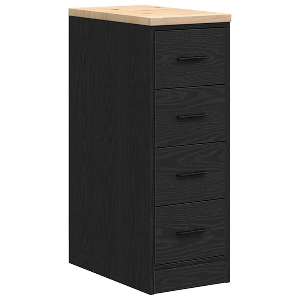 Garage Cabinets 2 pcs Black Engineered Wood