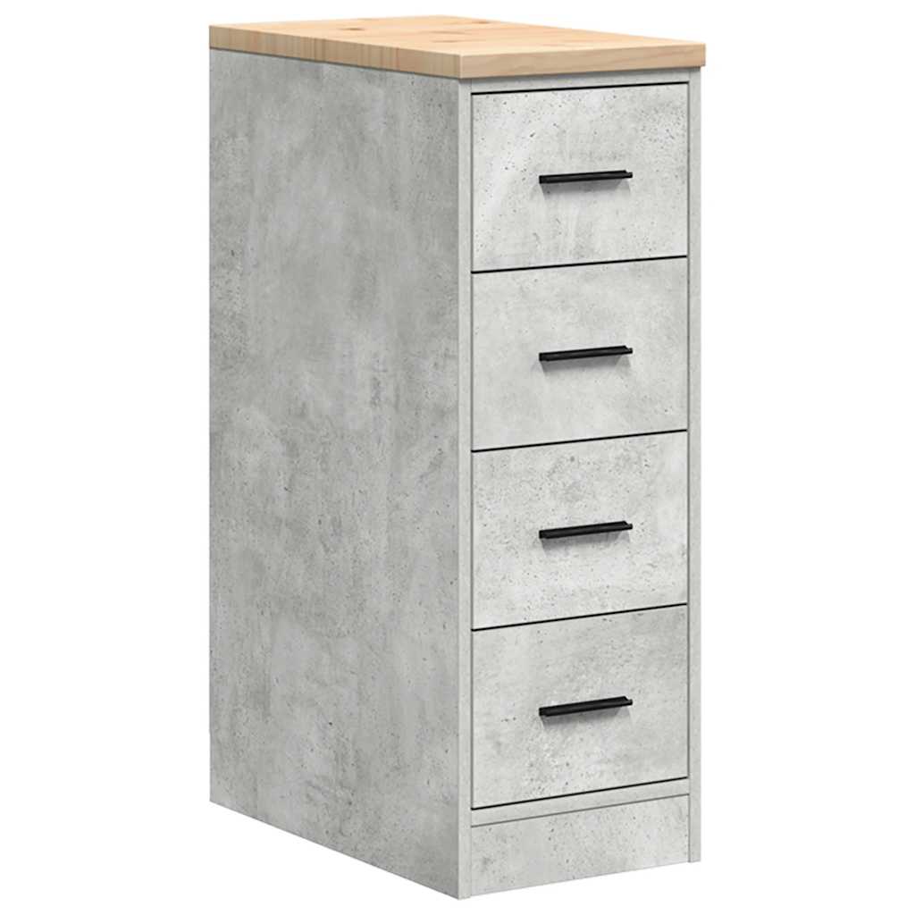 Garage Cabinets 2 pcs Concrete Grey Engineered Wood