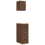 Garage Cabinets 2 pcs Brown Oak Engineered Wood