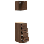 Garage Cabinets 2 pcs Brown Oak Engineered Wood