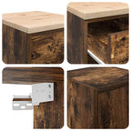 Garage Cabinets 2 pcs Smoked Oak Engineered Wood