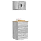 Garage Cabinets 2 pcs Grey Sonoma Engineered Wood