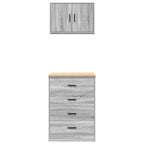 Garage Cabinets 2 pcs Grey Sonoma Engineered Wood