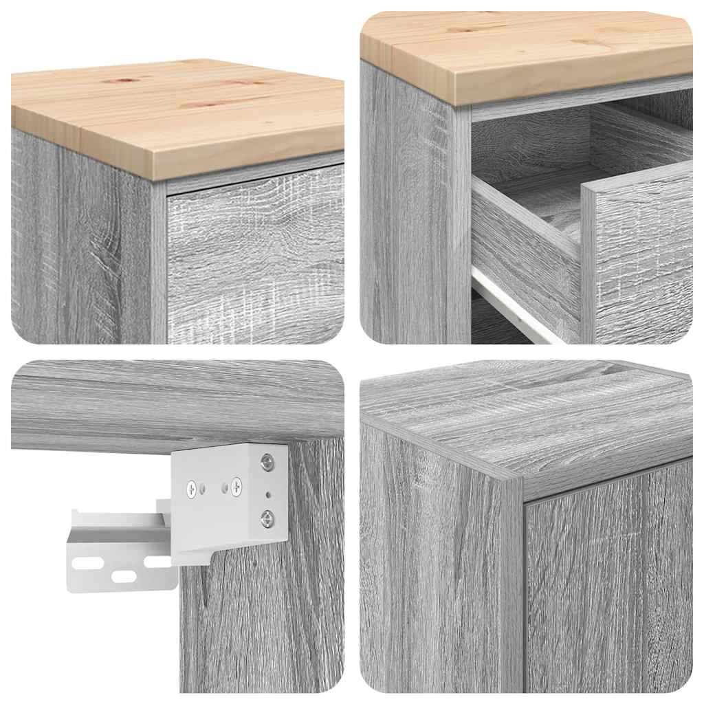 Garage Cabinets 2 pcs Grey Sonoma Engineered Wood