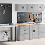 Garage Cabinets 2 pcs Grey Sonoma Engineered Wood