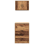 Garage Cabinets 2 pcs Old Wood Engineered Wood