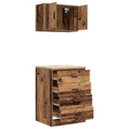 Garage Cabinets 2 pcs Old Wood Engineered Wood