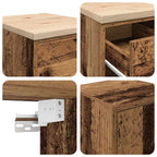 Garage Cabinets 2 pcs Old Wood Engineered Wood