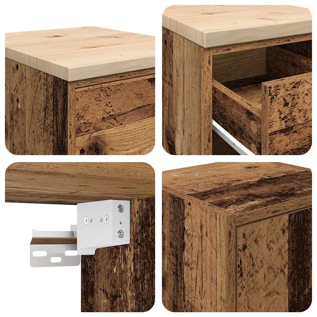 Garage Cabinets 2 pcs Old Wood Engineered Wood