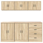 Garage Cabinets 6 pcs Sonoma Oak Engineered Wood
