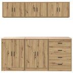 Garage Cabinets 6 Pcs Artisan Oak Engineered Wood