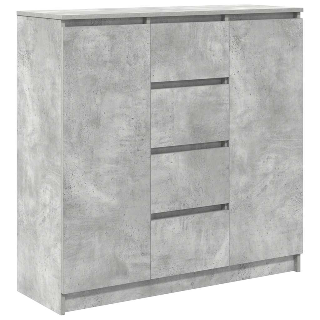Sideboard with Drawers Concrete Grey 100.5x35x98.5 cm Engineered Wood