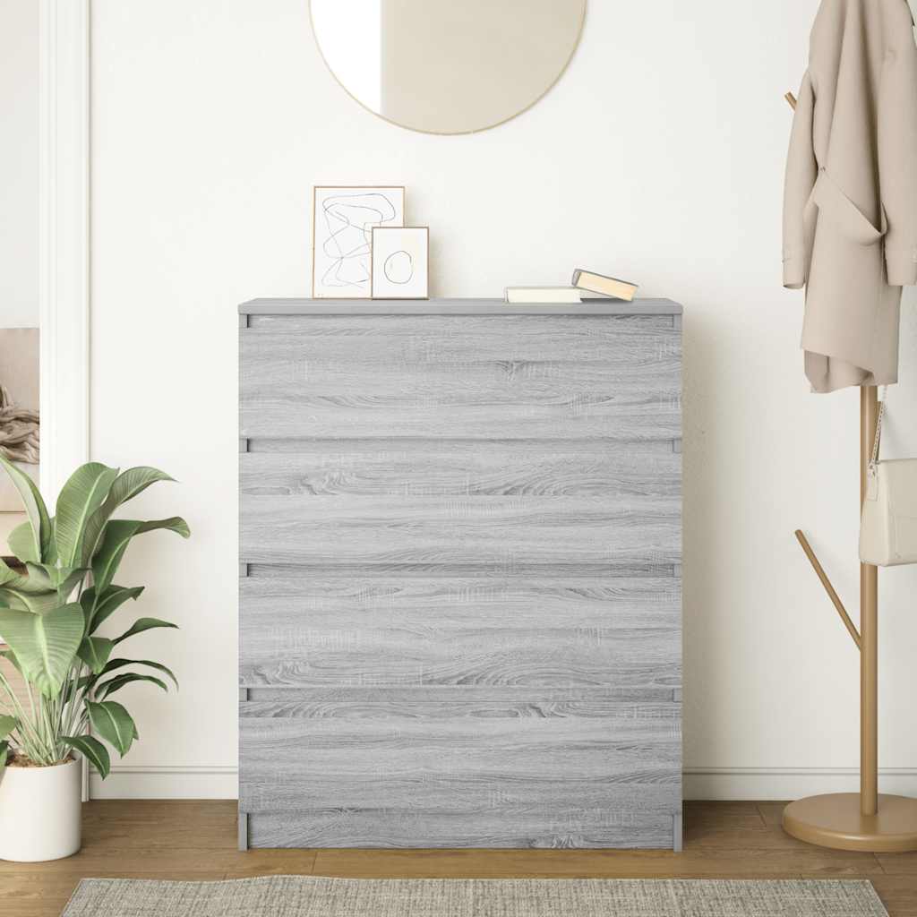 Sideboard Grey Sonoma 80x35x99 cm Engineered Wood