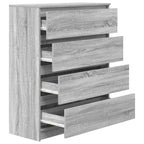 Sideboard Grey Sonoma 80x35x99 cm Engineered Wood