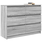 Sideboard Grey Sonoma 100x35x76 cm Engineered Wood
