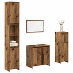 4 Piece Bathroom Furniture Set Old Wood Engineered Wood