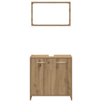 3 Piece Bathroom Furniture Set Artisan Oak Engineered Wood
