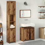 3 Piece Bathroom Furniture Set Old Wood Engineered Wood
