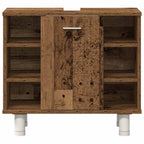 3 Piece Bathroom Furniture Set Old Wood Engineered Wood