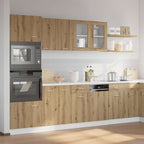 7 Piece Kitchen Cabinet Set Lyon Artisan Oak Engineered Wood