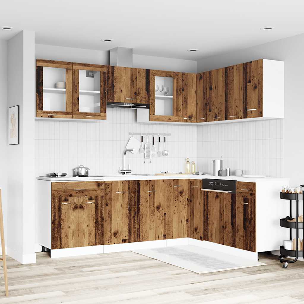 11 Piece Kitchen Cabinet Set Lyon Engineered Wood