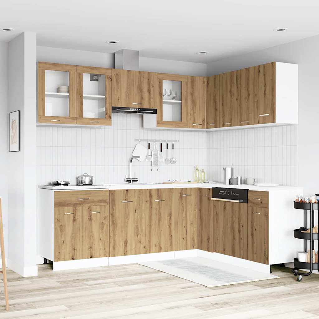 11 Piece Kitchen Cabinet Set Lyon Engineered Wood