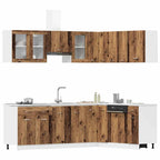 11 Piece Kitchen Cabinet Set Lyon Old Wood Engineered Wood