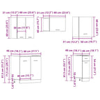 11 Piece Kitchen Cabinet Set Lyon Old Wood Engineered Wood