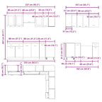 11 Piece Kitchen Cabinet Set Lyon Artisan Oak Engineered Wood