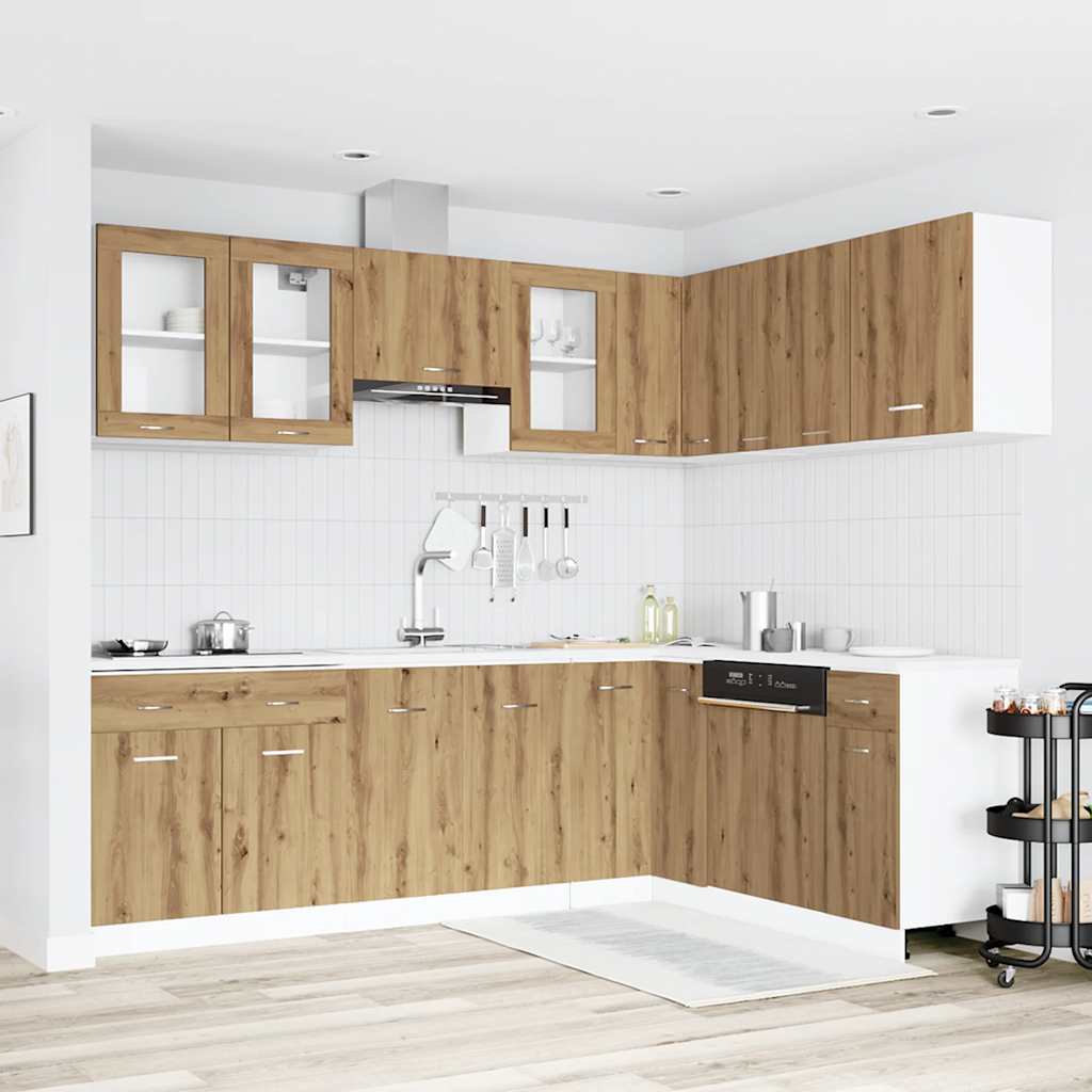 11 Piece Kitchen Cabinet Set Lyon Engineered Wood