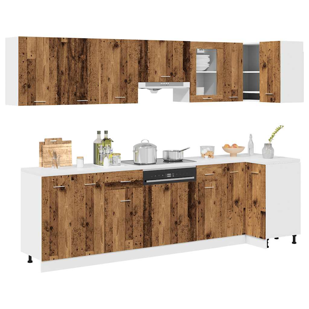 11 Piece Kitchen Cabinet Set Lyon Engineered Wood