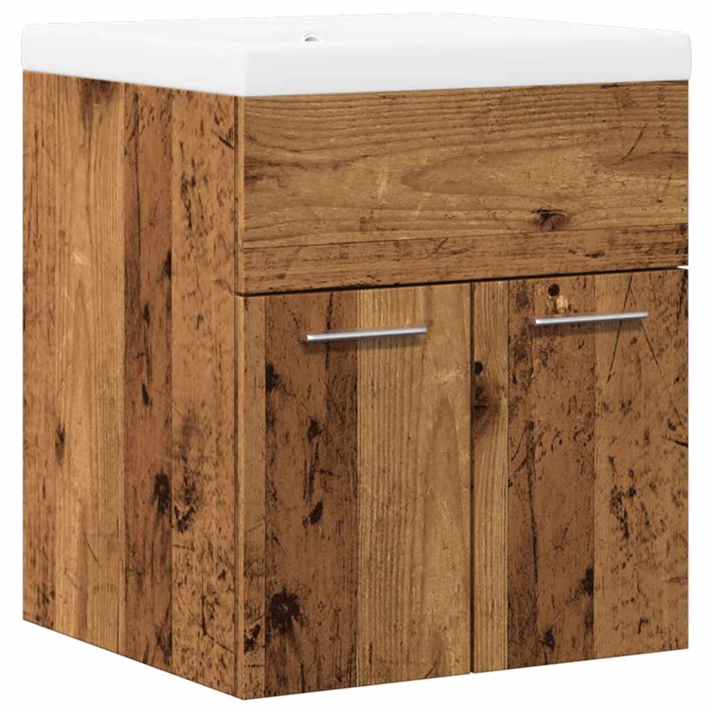 2 Piece Bathroom Furniture Set Old Wood Engineered Wood