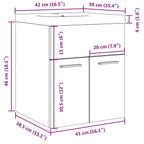 2 Piece Bathroom Furniture Set Old Wood Engineered Wood