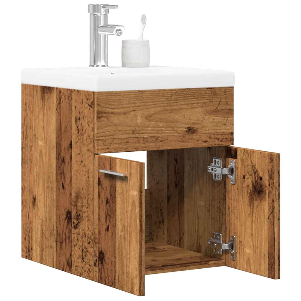 2 Piece Bathroom Furniture Set Old Wood Engineered Wood