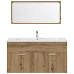 4 Piece Bathroom Furniture Set Artisan Oak Engineered Wood