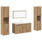 4 Piece Bathroom Furniture Set Artisan Oak Engineered Wood