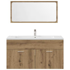 4 Piece Bathroom Furniture Set Artisan Oak Engineered Wood