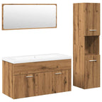 4 Piece Bathroom Furniture Set Artisan Oak Engineered Wood
