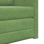 Floor Sofa Bed with Cushion Light green 74 x 77 x 81 cm Velvet