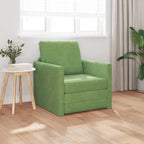 Floor Sofa Bed with Cushion Light green 74 x 77 x 81 cm Velvet